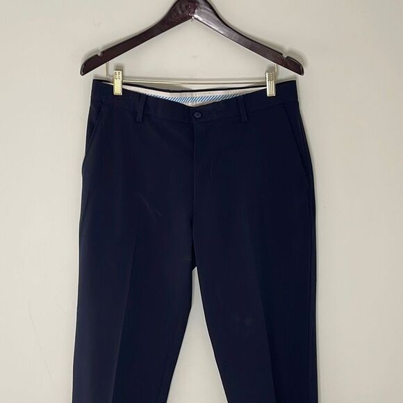 Mens. FJ Foot Joy Trousers. Size 34/30 Flat Front. Navy - Picture 6 of 6
